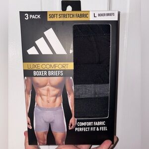 Adidas 3 pack lux comfort boxer briefs LARGE